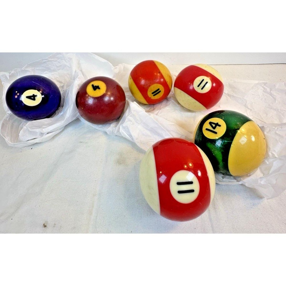 Vtg Aramith Phenolic Resin Pool Balls 2.25 Inch Individual Replacement Lot 6
